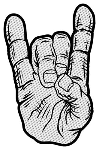 Generic Devil Horns Aufnäher | 2616 von Doktor Hardstuff