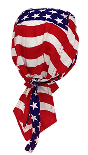 Rocker & Biker Bandana Cap - USA Flagge von Doktor Hardstuff