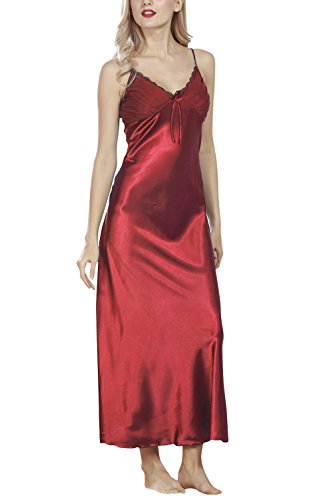 Dolamen Damen Satin Nachthemd Negliee von Dolamen