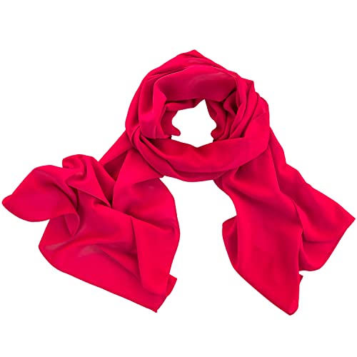 Dolce Abbraccio Damen Schal Stola Halstuch Tuch aus Chiffon für Frühling Sommer Ganzjährig (Melone) von Dolce Abbraccio