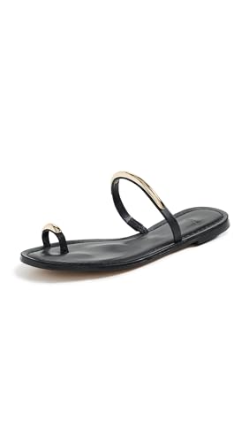 Dolce Vita Damen Wink Flat Sandal, Schwarz Leder, 37.5 EU Dolce Vita Damen Wink Flat Sandal, Schwarz Leder, 37.5 EU von Dolce Vita