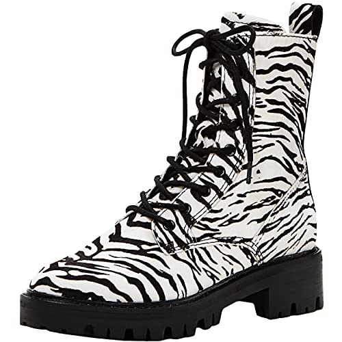 Dolce Vita Gregor Damen Schnürstiefel, Zebra-Kalbenhaar, 7 von Dolce Vita