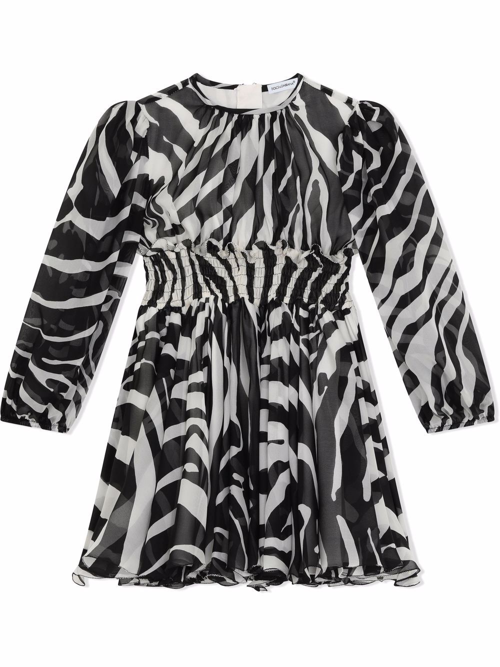 Dolce & Gabbana Kids Kleid mit Zebra-Print - Schwarz von Dolce & Gabbana Kids