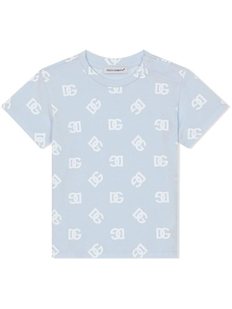Dolce & Gabbana Kids T-Shirt mit DG-Logo - Blau von Dolce & Gabbana Kids