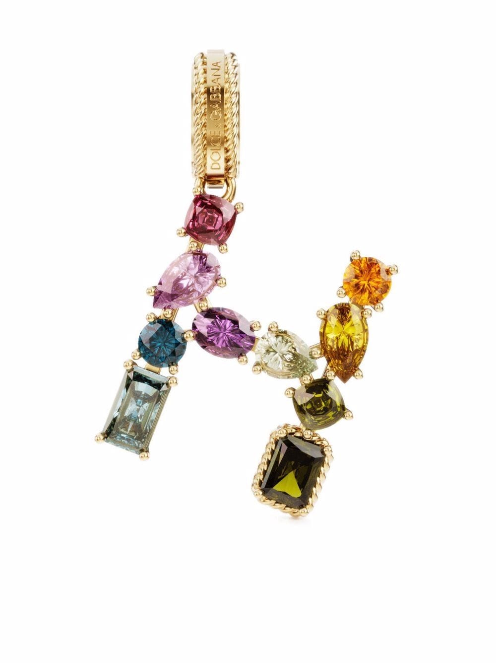 Dolce & Gabbana 18kt Rainbow Alphabet H Gelbgoldanhänger von Dolce & Gabbana