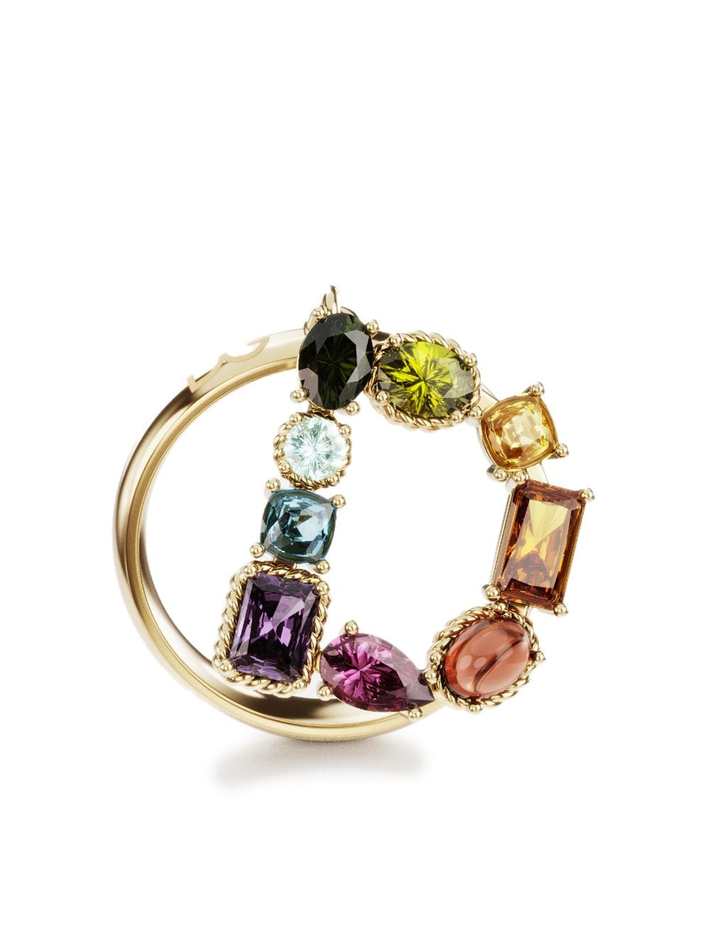 Dolce & Gabbana 18kt Rainbow Alphabet D Gelbgoldring von Dolce & Gabbana