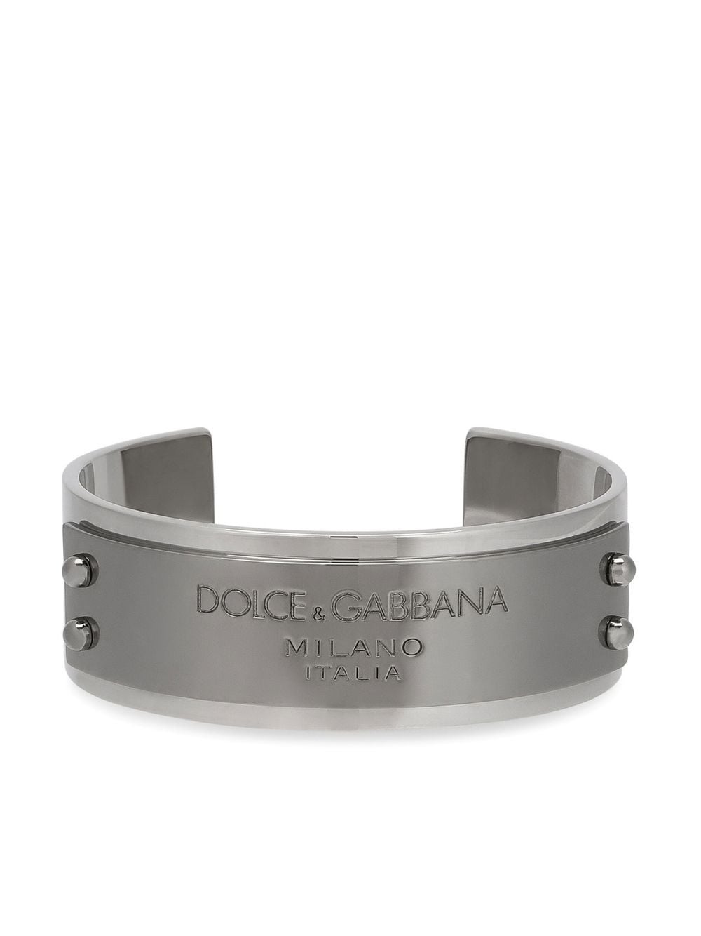 Dolce & Gabbana Armspange mit graviertem Logo - Silber von Dolce & Gabbana