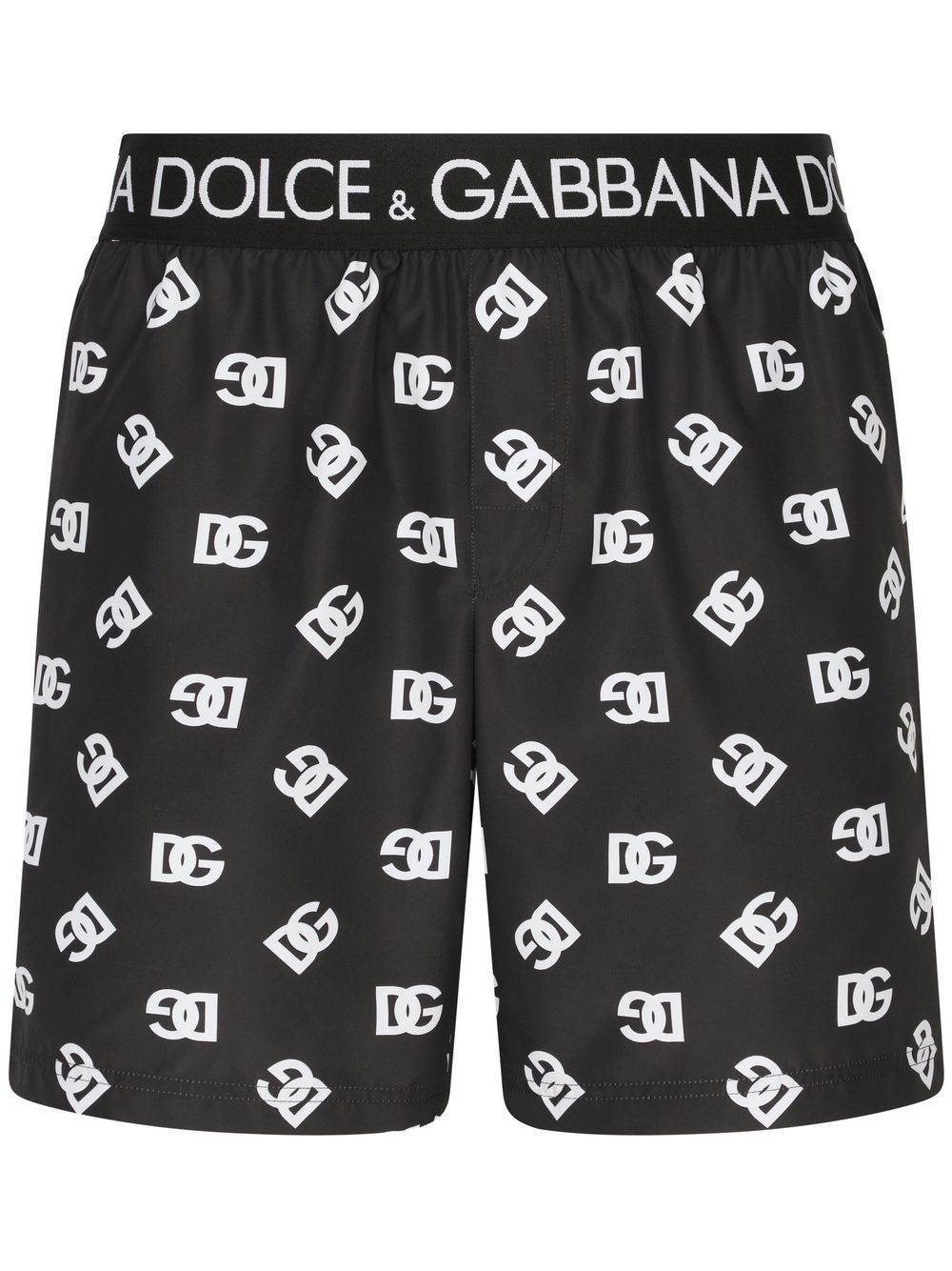 Dolce & Gabbana Badeshorts mit DG-Logo - Schwarz von Dolce & Gabbana