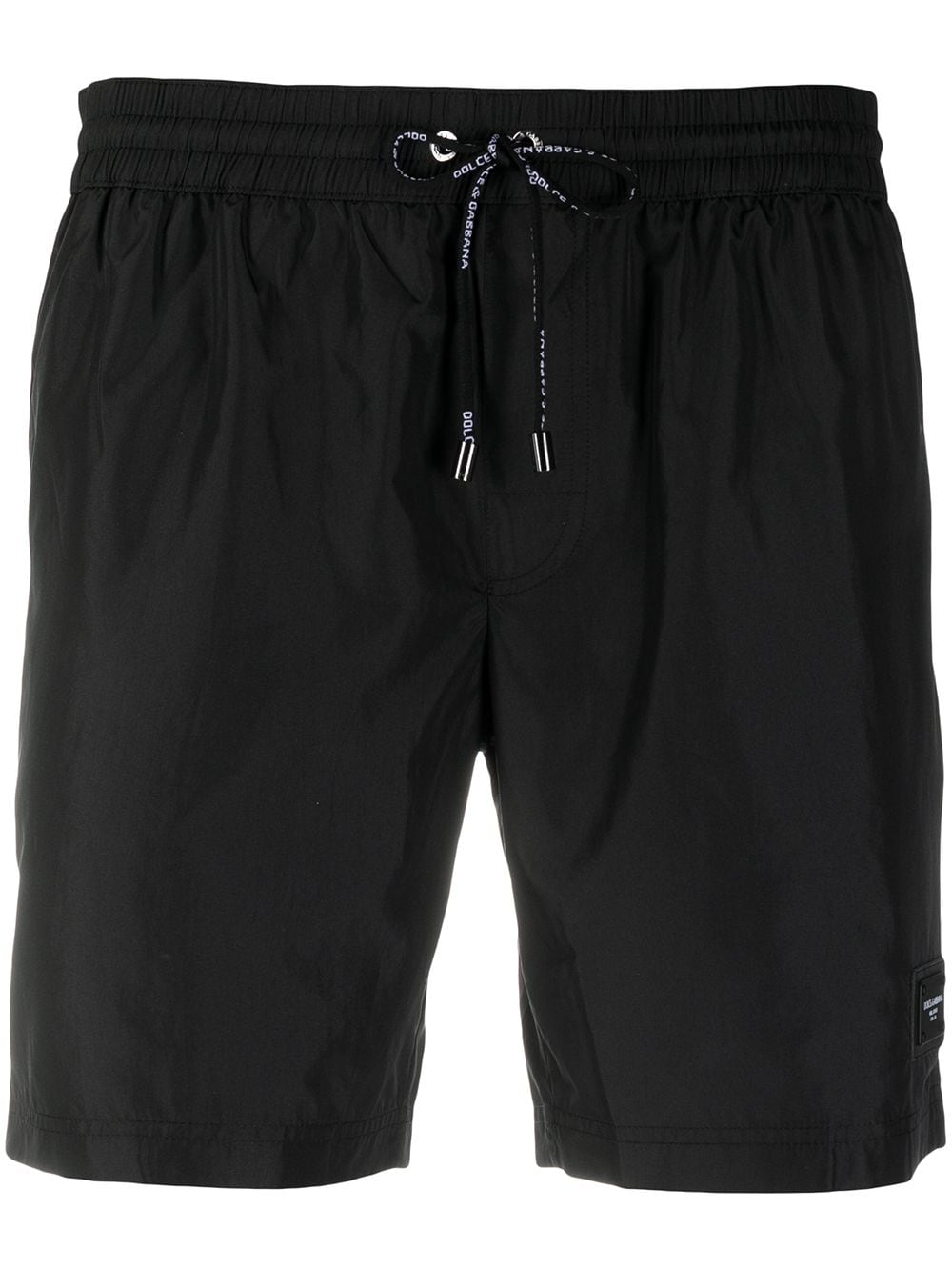 Dolce & Gabbana Badeshorts mit Logo-Patch - Schwarz von Dolce & Gabbana