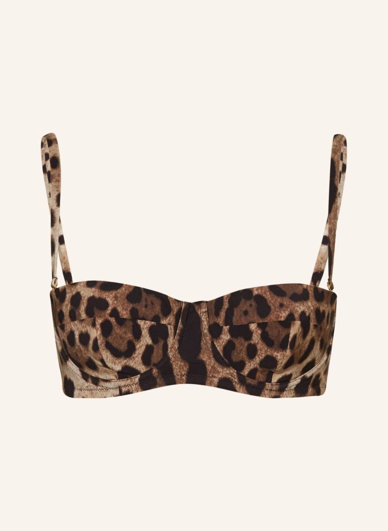 Dolce & Gabbana Bandeau-Bikini-Top braun von Dolce & Gabbana