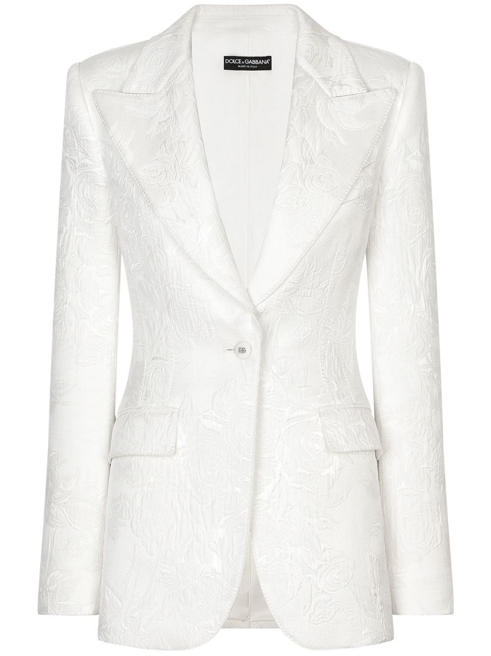 Dolce & Gabbana Turlington Blazer aus floralem Brokat - Weiß von Dolce & Gabbana