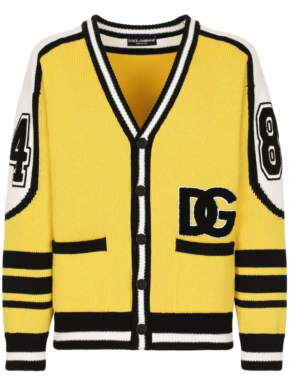 Dolce & Gabbana Cardigan mit Logo-Patch - Gelb von Dolce & Gabbana