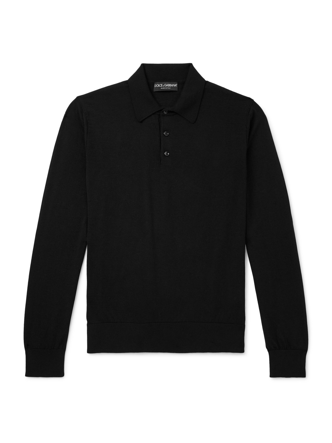 Dolce&Gabbana - Cashmere Polo Shirt - Men - Black - IT 54 von Dolce&Gabbana