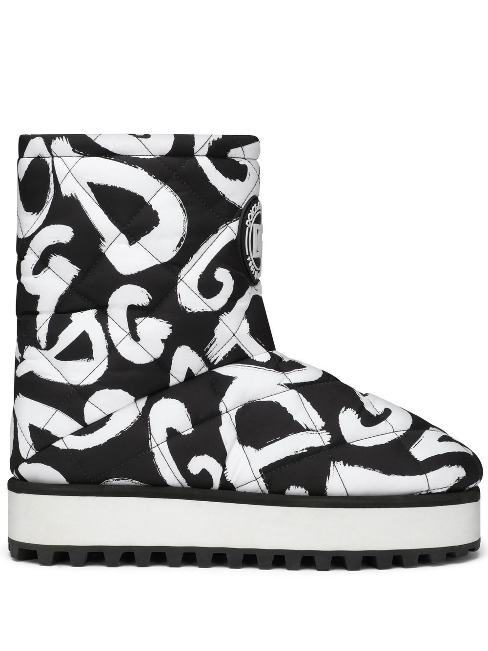 Dolce & Gabbana City Stiefel mit Graffiti-Print - Schwarz von Dolce & Gabbana