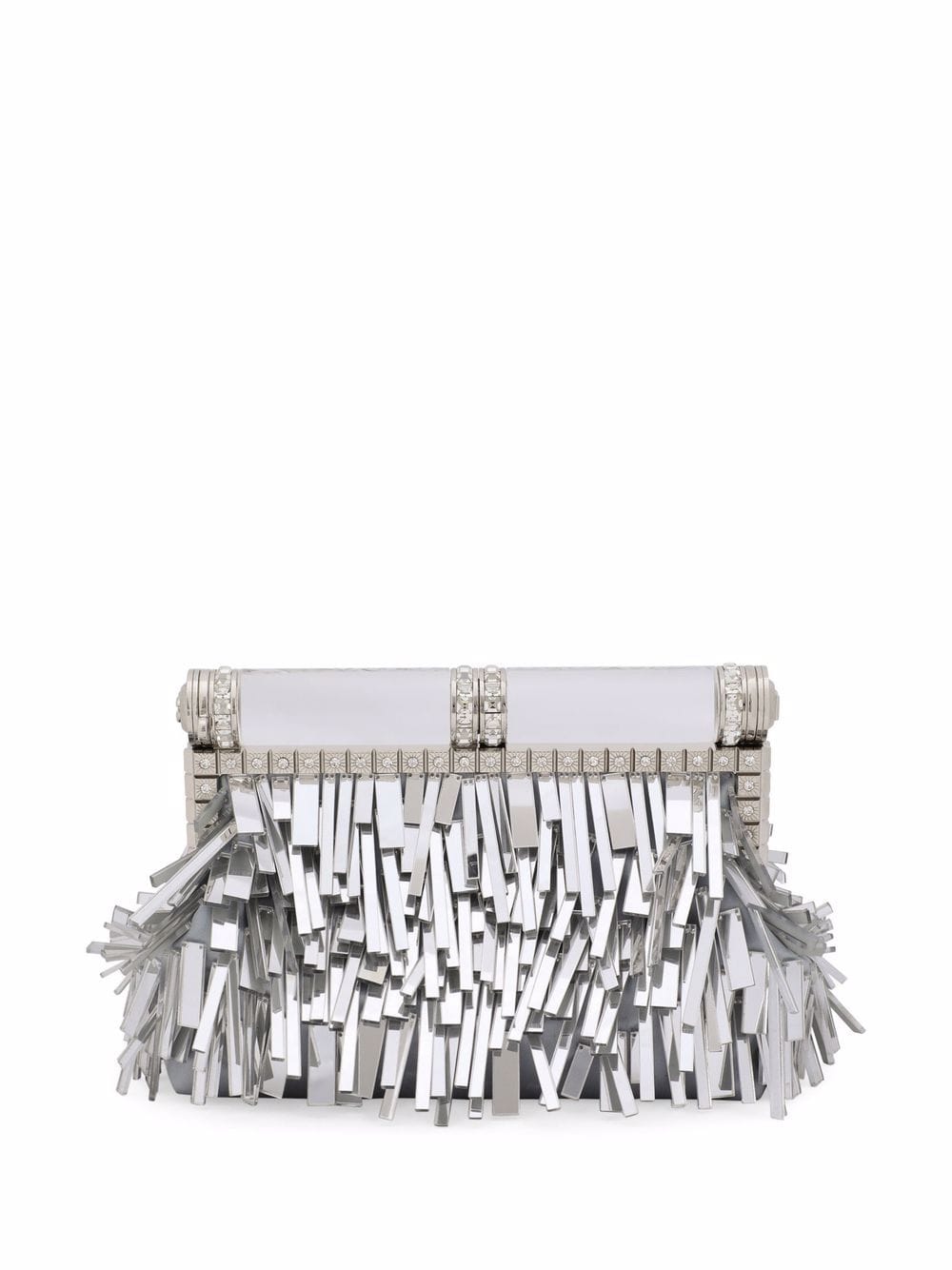 Dolce & Gabbana Clutch mit Fransen - Silber von Dolce & Gabbana