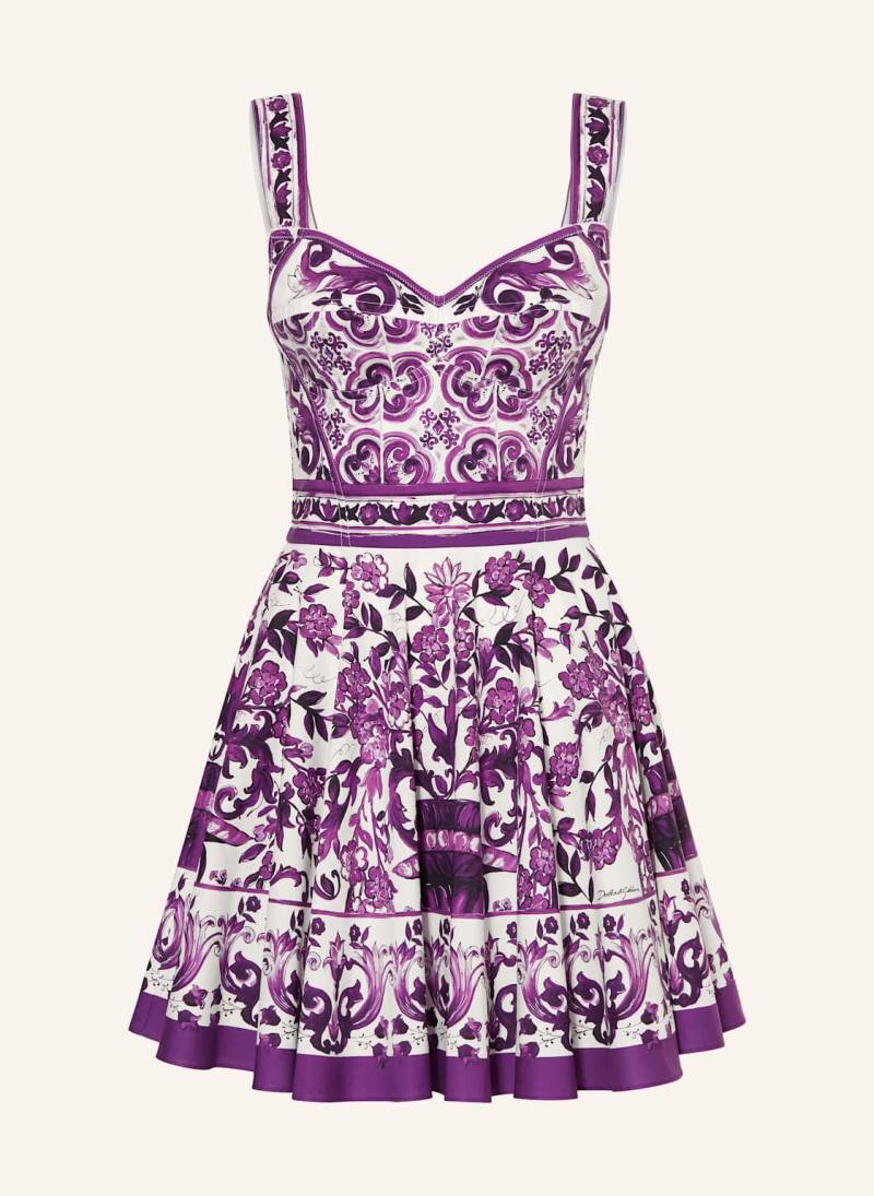 Dolce & Gabbana Cocktailkleid Majolica lila von Dolce & Gabbana