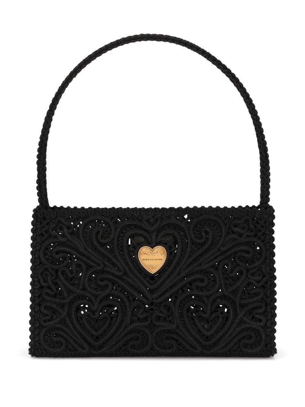 Dolce & Gabbana Cordonetto Schultertasche - Schwarz von Dolce & Gabbana