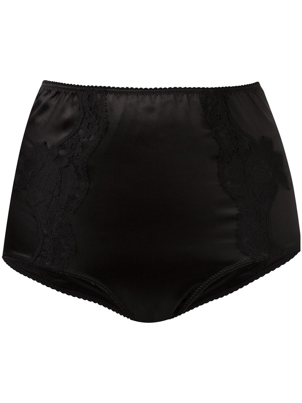 Dolce & Gabbana Culottes-Sip mit Spitze - Schwarz von Dolce & Gabbana