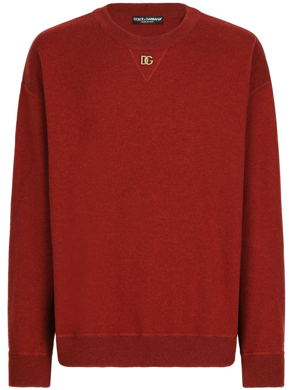 Dolce & Gabbana Kaschmirpullover mit DG-Logo - Rot von Dolce & Gabbana