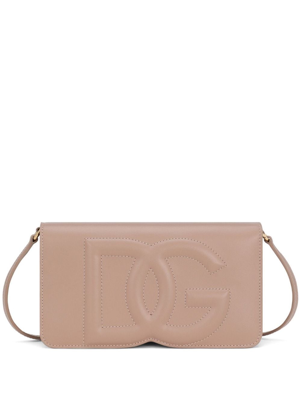 Dolce & Gabbana Schultertasche mit DG - Nude von Dolce & Gabbana