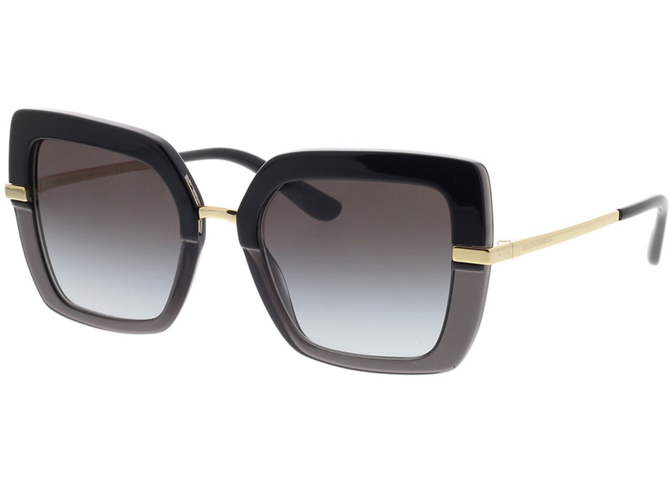 Dolce & Gabbana DG4373 32468G 52-21 Sonnenbrille ohne Sehstärke, Damen, Vollrand, Eckig von Dolce & Gabbana