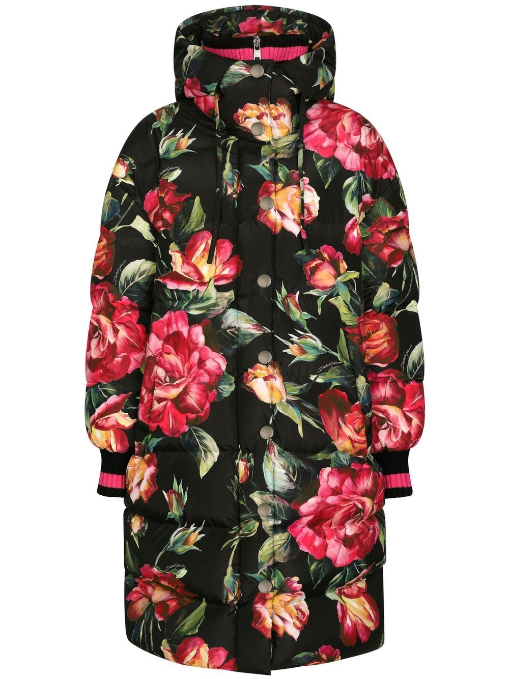 Dolce & Gabbana Daunenjacke mit Print - Schwarz von Dolce & Gabbana