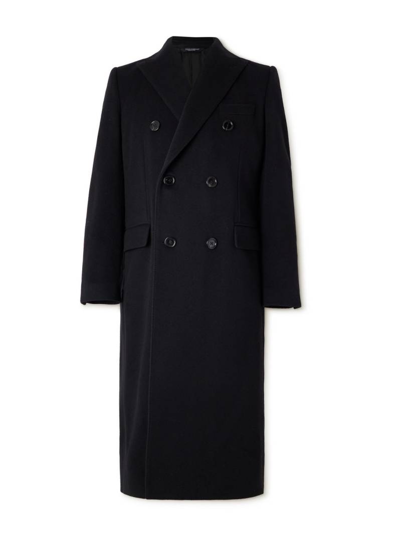 Dolce&Gabbana - Double-Breasted Wool and Cashmere-Blend Overcoat - Men - Black - IT 50 von Dolce&Gabbana