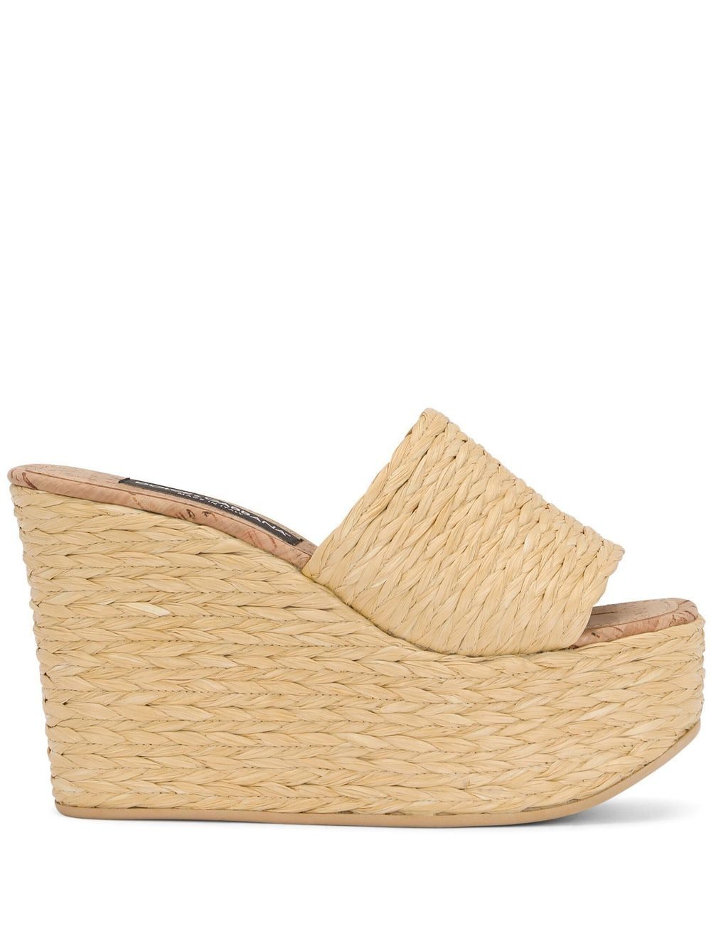 Dolce & Gabbana Wedge-Sandalen mit Plateau - Nude von Dolce & Gabbana