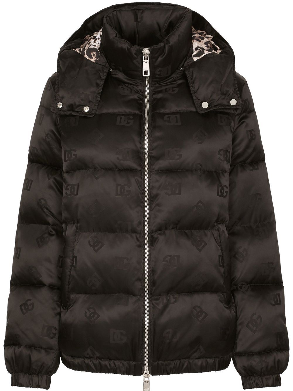 Dolce & Gabbana Gefütterte Jacke mit DG-Logo - Schwarz von Dolce & Gabbana