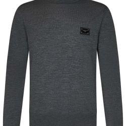 Dolce & Gabbana Grauer Woll-rollkragenpullover von Dolce & Gabbana