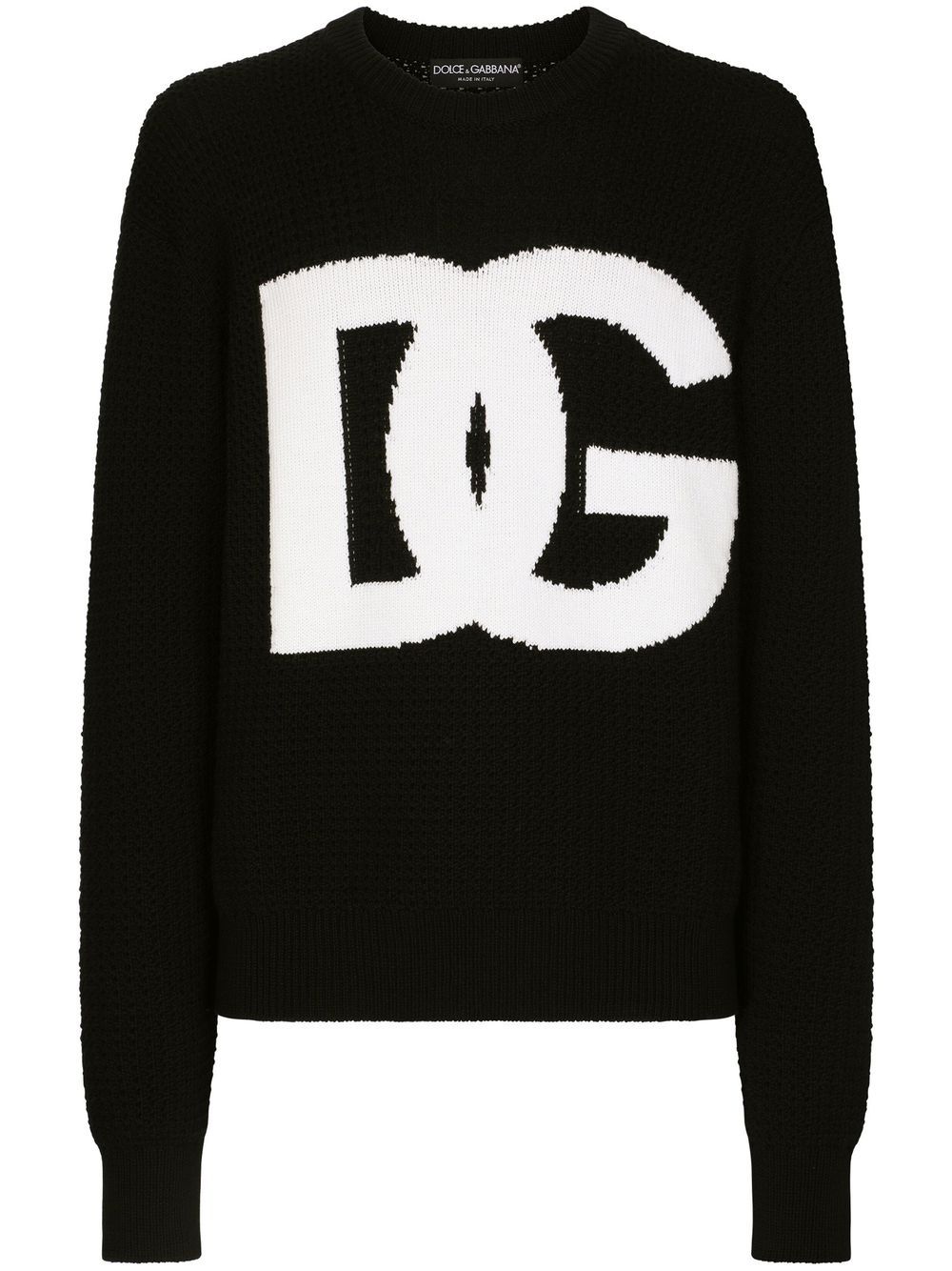 Dolce & Gabbana Intarsien-Pullover mit Logo - Schwarz von Dolce & Gabbana