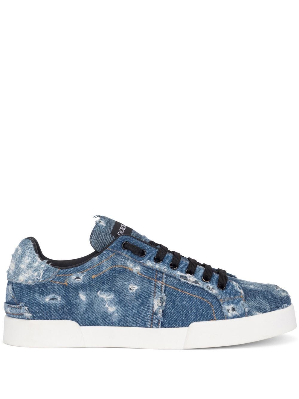 Dolce & Gabbana Jeans-Sneakers im Distressed-Look - Blau von Dolce & Gabbana