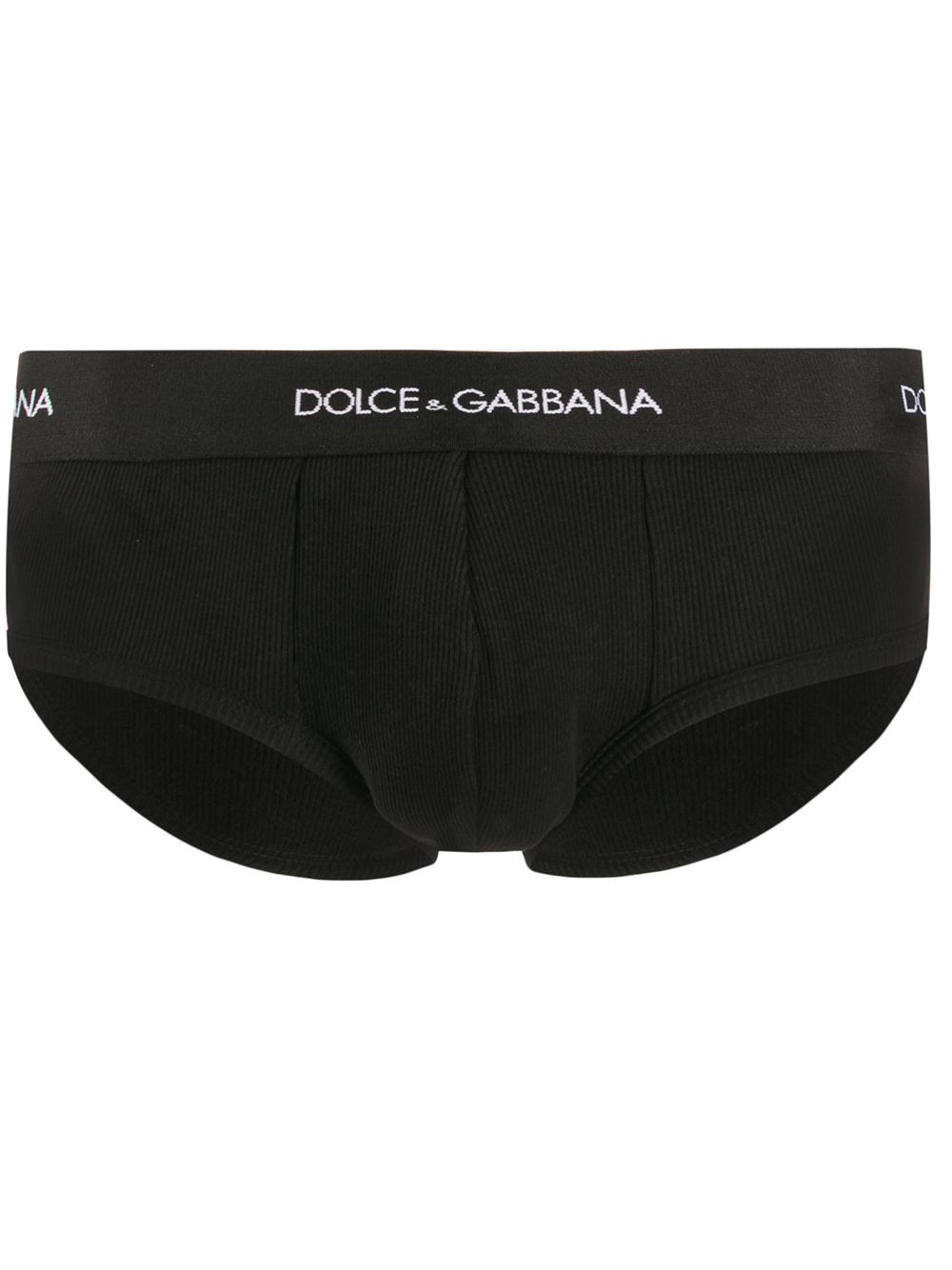 Dolce & Gabbana Jersey-Slip mit Logo - Schwarz von Dolce & Gabbana