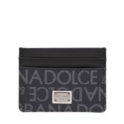 Dolce & Gabbana Kartenhalter Aus Leder In Schwarz/grau von Dolce & Gabbana