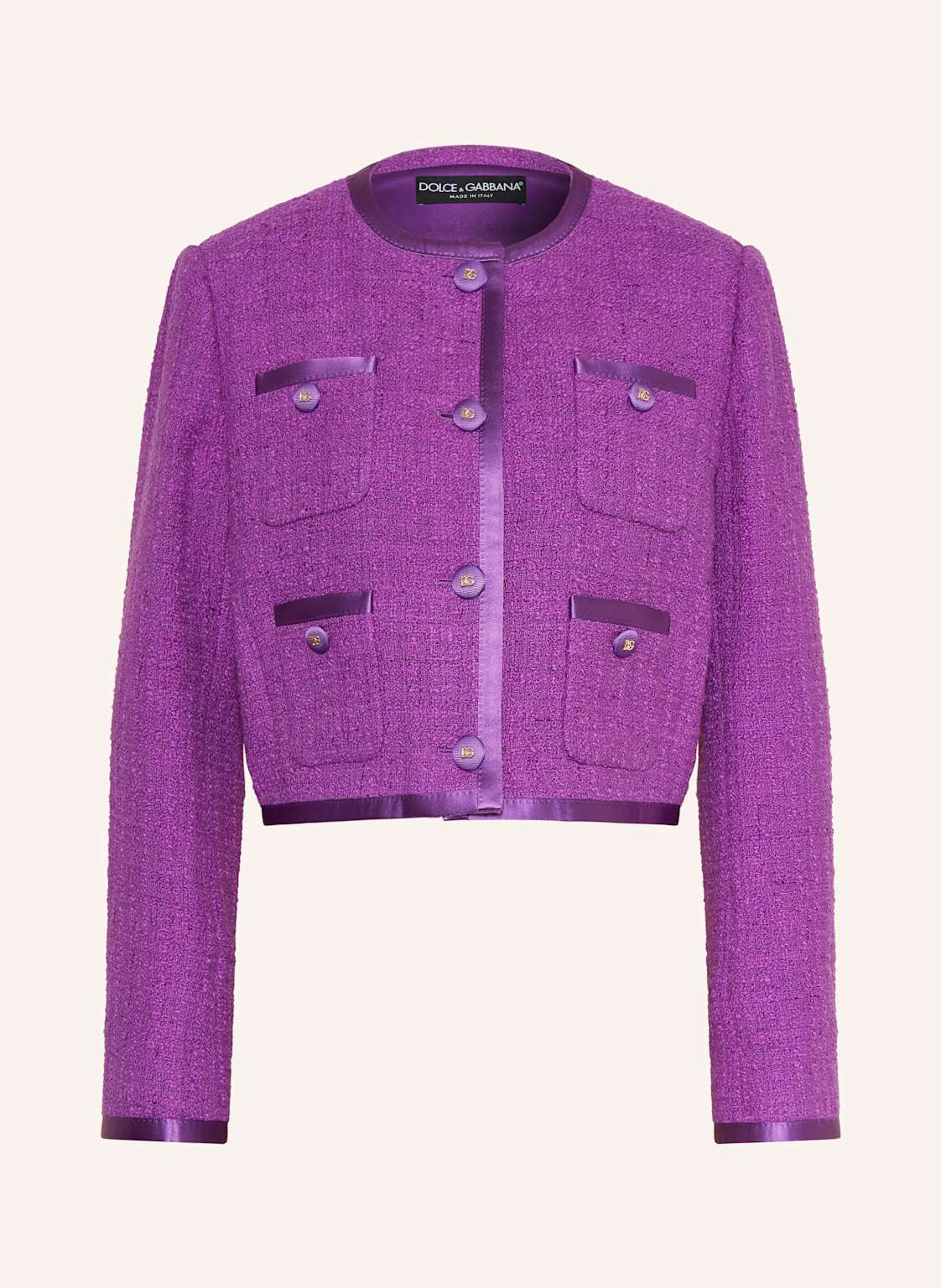 Dolce & Gabbana Kastenjacke Aus Bouclé lila von Dolce & Gabbana