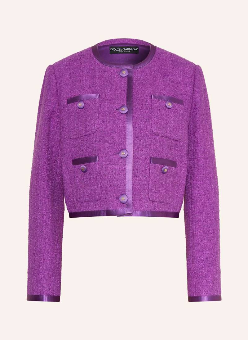 Dolce & Gabbana Kastenjacke Aus Bouclé lila von Dolce & Gabbana