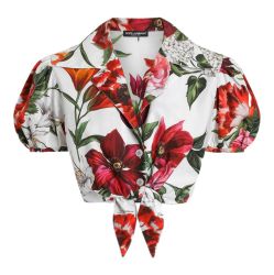 Dolce & Gabbana Kurzarm Bluse Mit Blumenmuster von Dolce & Gabbana