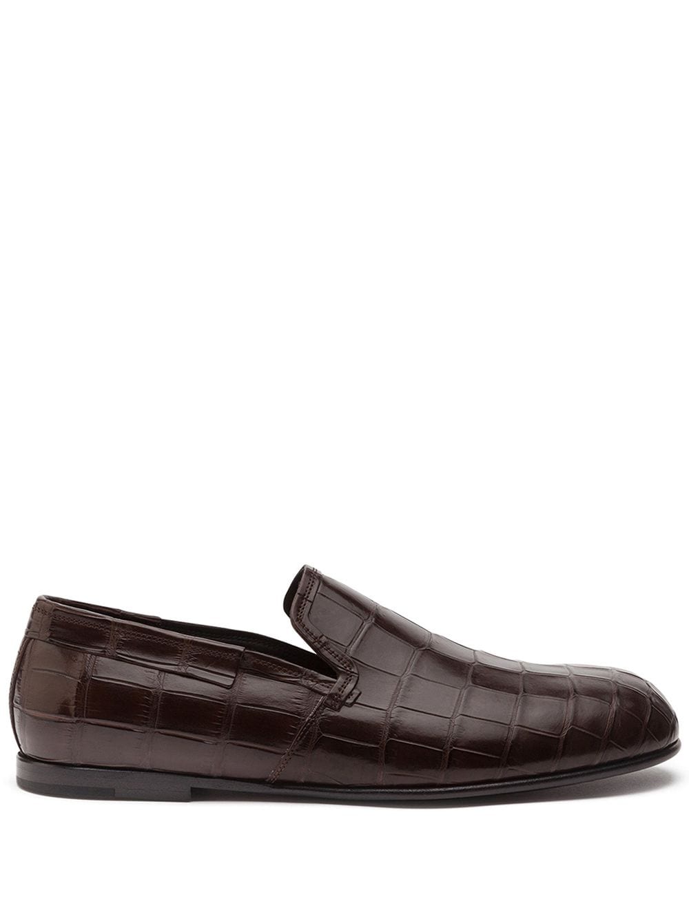 Dolce & Gabbana Loafer mit Kroko-Optik - Braun von Dolce & Gabbana