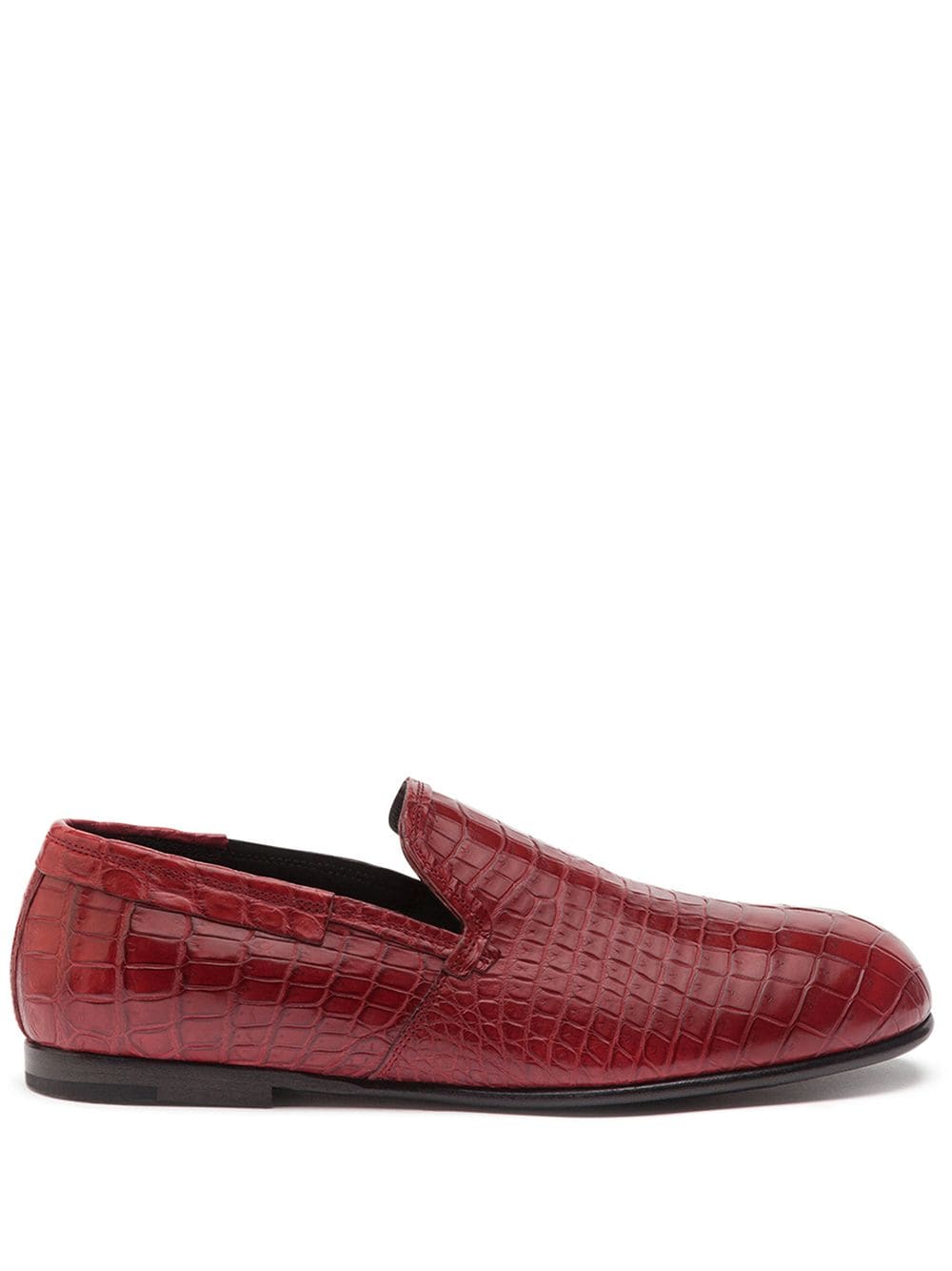 Dolce & Gabbana Loafer mit Kroko-Optik - Rot von Dolce & Gabbana