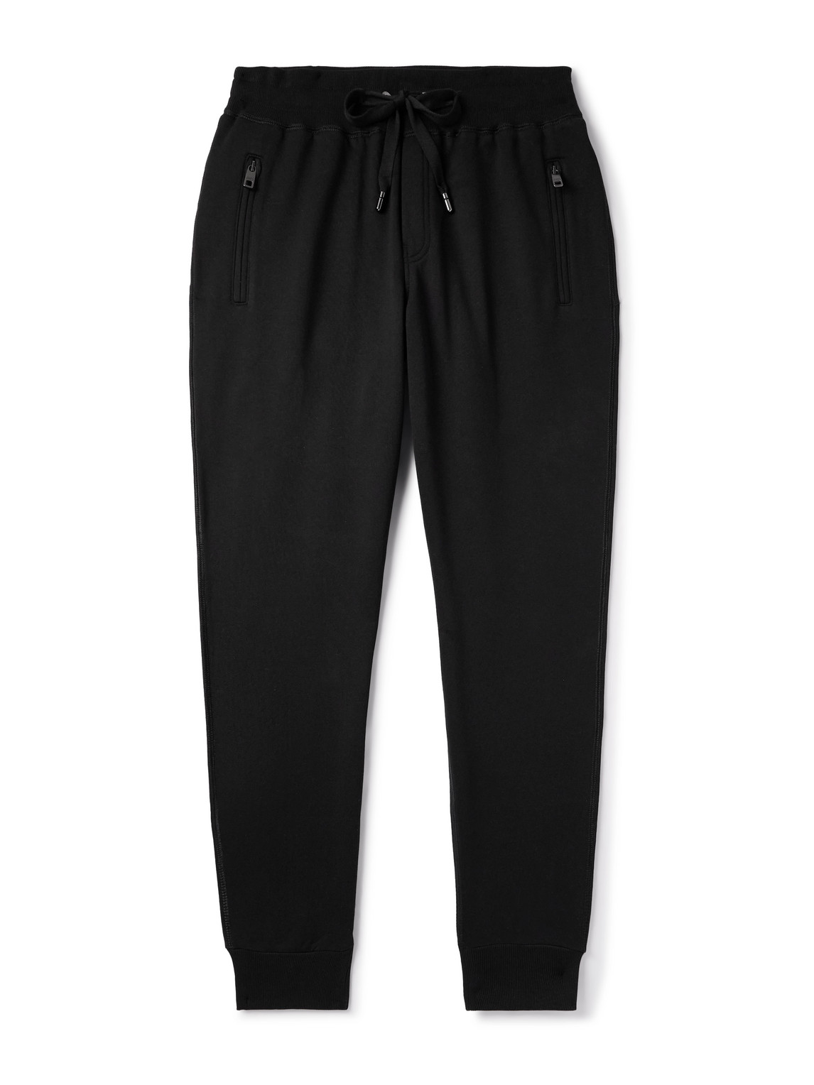 Dolce&Gabbana - Logo-Appliquèd Cotton-Jersey Sweatpants - Men - Black - IT 44 von Dolce&Gabbana
