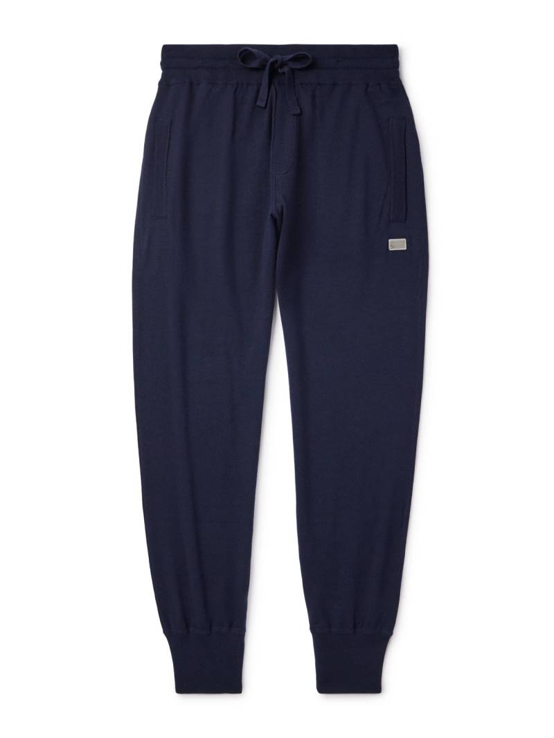 Dolce&Gabbana - Logo-Appliquèd Wool Sweatpants - Men - Blue - IT 54 von Dolce&Gabbana