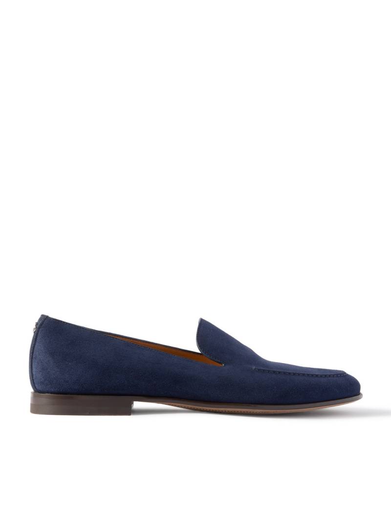 Dolce&Gabbana - Logo-Embellished Suede Loafers - Men - Blue - EU 41 von Dolce&Gabbana