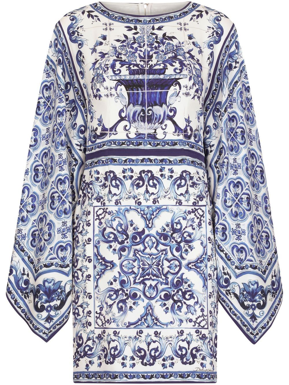 Dolce & Gabbana Minikleid mit Maiolica-Print - Blau von Dolce & Gabbana