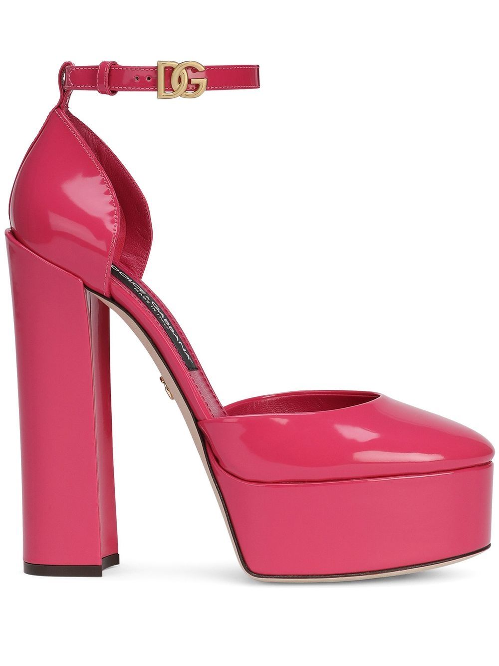 Dolce & Gabbana Plateau-Pumps aus Lackleder 145mm - Rosa von Dolce & Gabbana