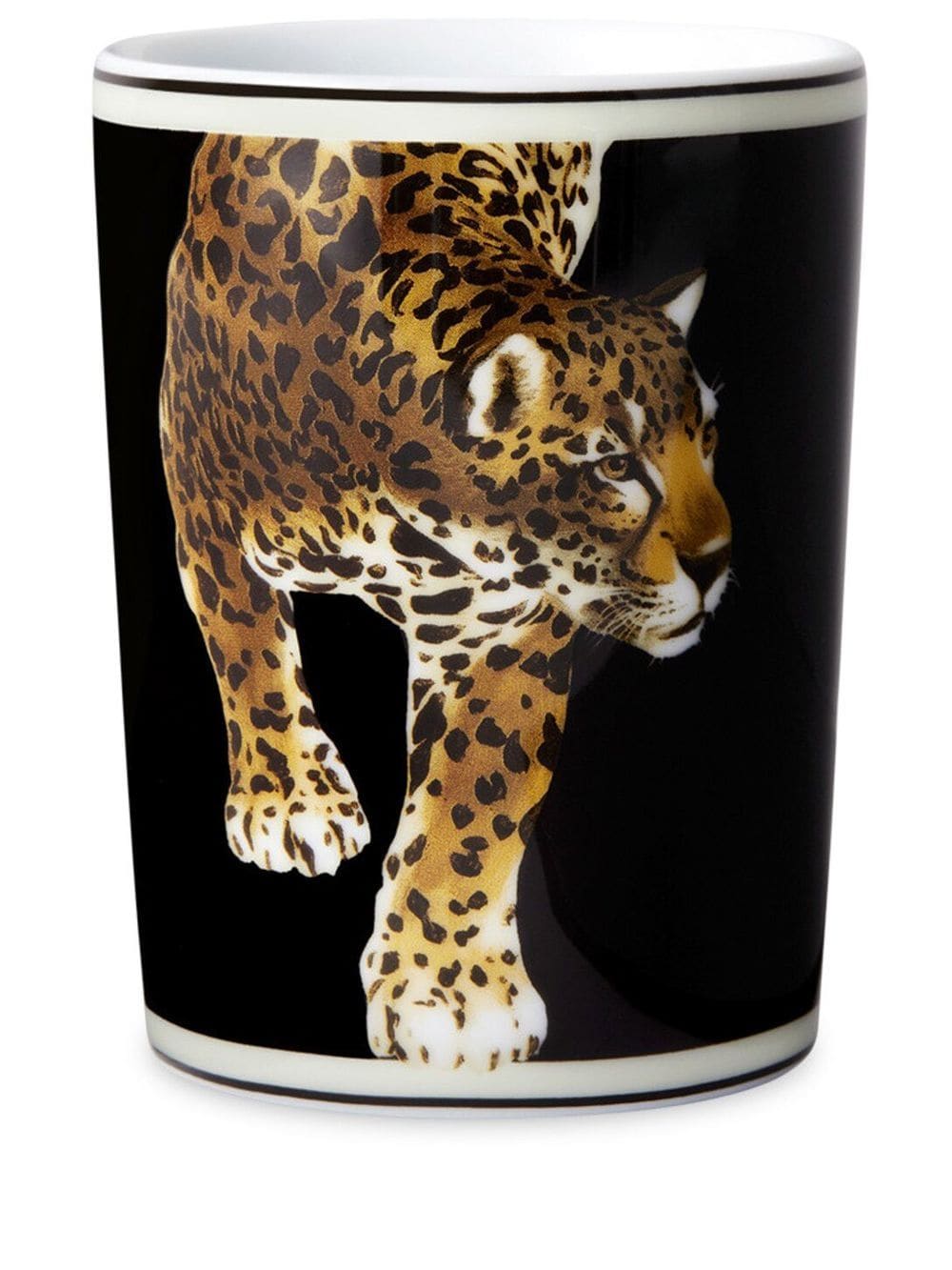 Dolce & Gabbana Porzellanbecher mit Tiger-Print - Schwarz von Dolce & Gabbana