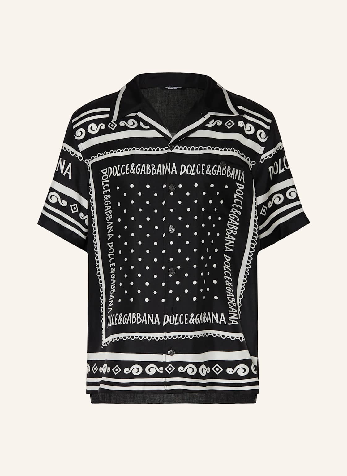 Dolce & Gabbana Resorthemd Regular Fit Im Materialmix Mit Seide schwarz Dolce & Gabbana Resorthemd Regular Fit Im Materialmix Mit Seide schwarz von Dolce & Gabbana