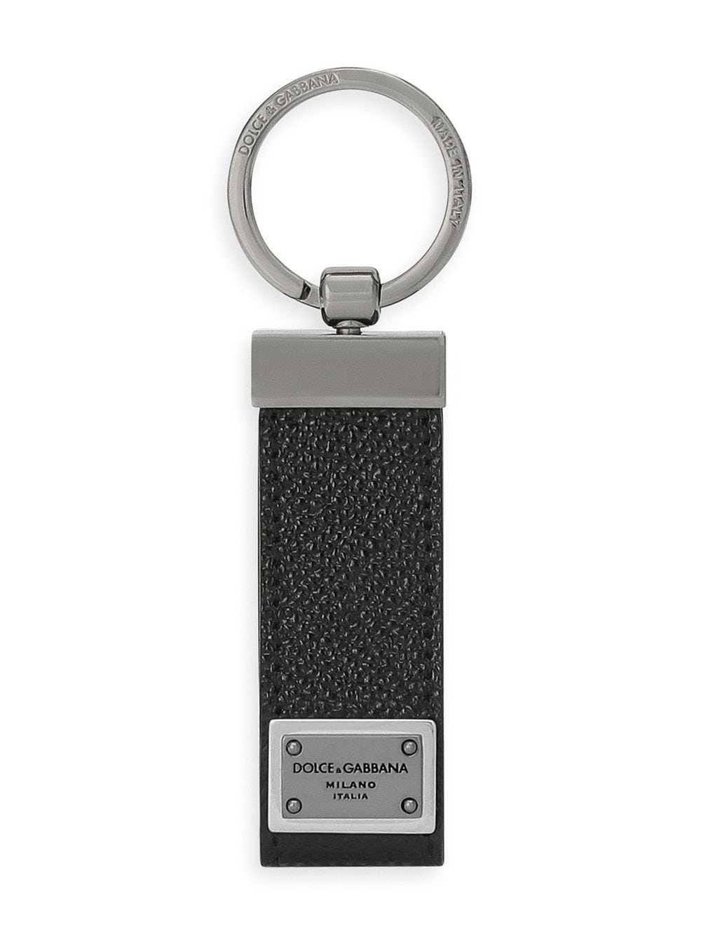Dolce & Gabbana Schlüsselanhänger mit Logo-Schild - Schwarz von Dolce & Gabbana