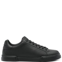 Dolce & Gabbana Schwarze Kalbsleder Sneakers von Dolce & Gabbana