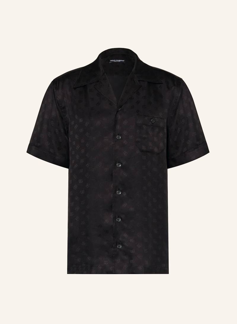 Dolce & Gabbana Resorthemd Comfort Fit Aus Seide schwarz von Dolce & Gabbana