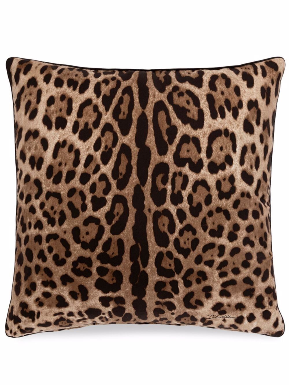 Dolce & Gabbana Seidenkissen mit Leoparden-Print - Braun von Dolce & Gabbana